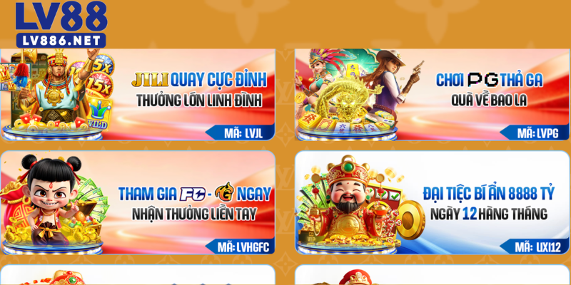 Các loại khuyến mãi LV88