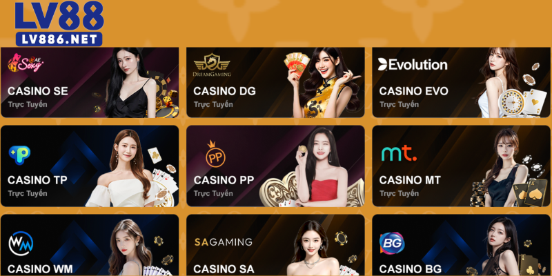 Các trò chơi casino phổ biến tại LV88